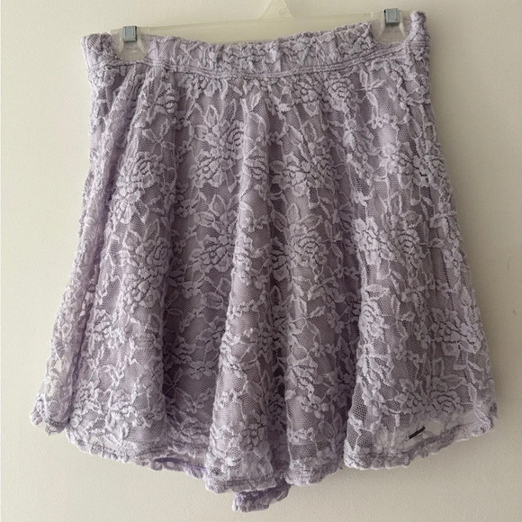 Abercrombie & Fitch Purple Lilac Flower Lace Skirt with Stretchy Waist - Picture 1 of 5